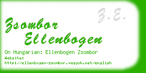 zsombor ellenbogen business card